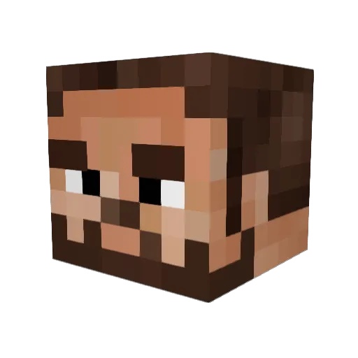 BlackHack Minecraft avatar head, 3D render