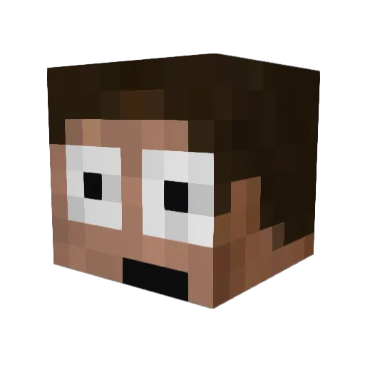 BlackHacker53 Minecraft avatar head, 3D render