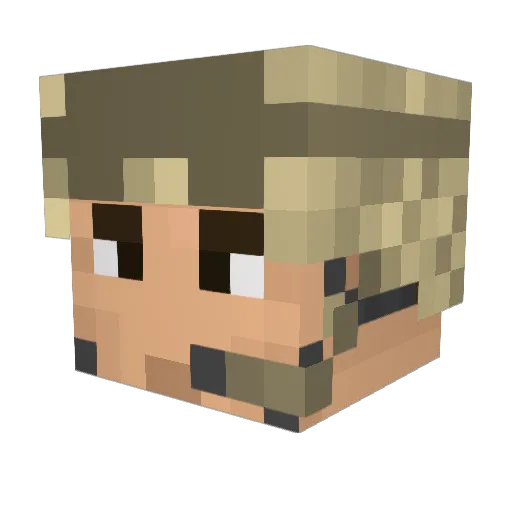 BlackHammer56 Minecraft avatar head, 3D render