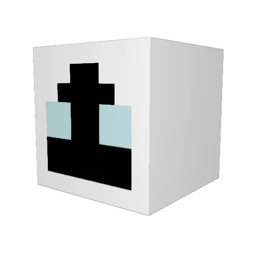 BlackHattery Minecraft avatar head, 3D render