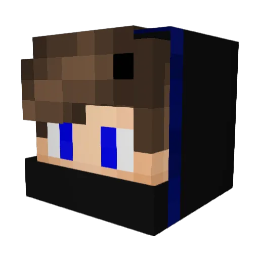 BlackHeadDE Minecraft avatar head, 3D render