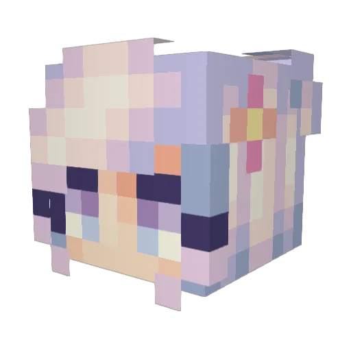BlackHeartPG Minecraft avatar head, 3D render