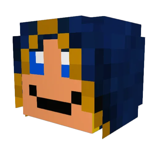 BlackHole1504 Minecraft avatar head, 3D render