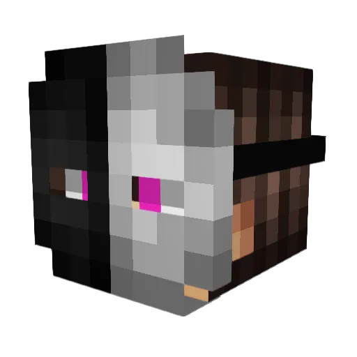 BlackHoleBlue Minecraft avatar head, 3D render