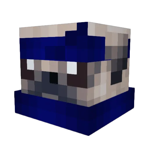 BlackHolocaust Minecraft avatar head, 3D render