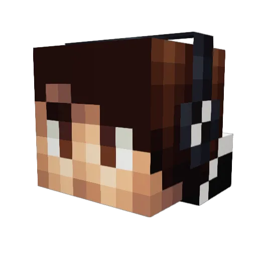 BlackHound42 Minecraft avatar head, 3D render