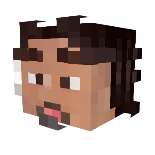 BlackHouseMaster Minecraft avatar head, 3D render
