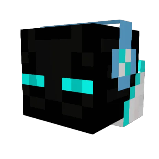 BlackIce09 Minecraft avatar head, 3D render