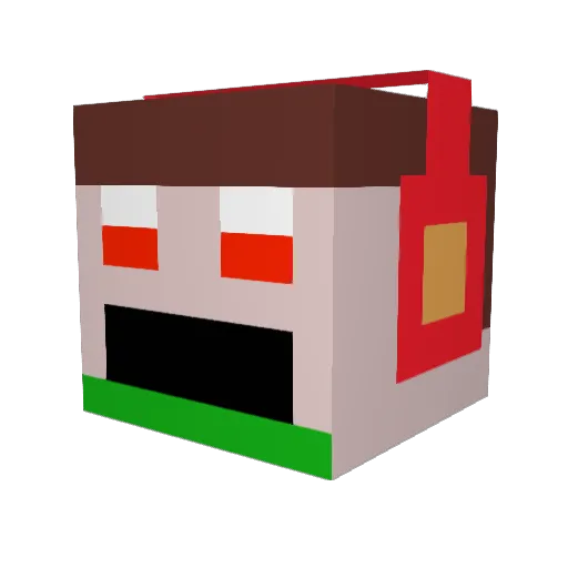 BlackIceT Minecraft avatar head, 3D render