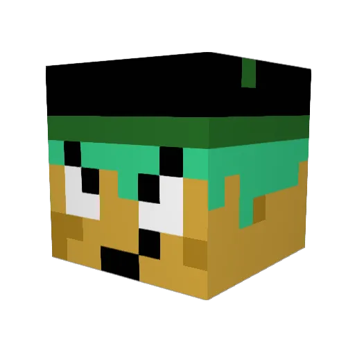 BlackJ4ck Minecraft avatar head, 3D render