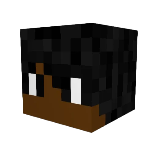 BlackJake Minecraft avatar head, 3D render