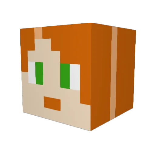 BlackKOns Minecraft avatar head, 3D render