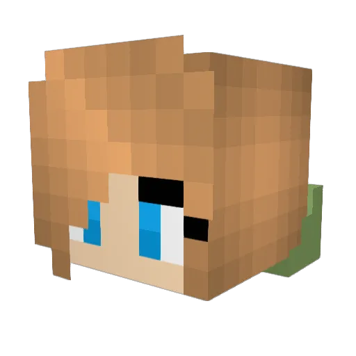 BlackKat26 Minecraft avatar head, 3D render