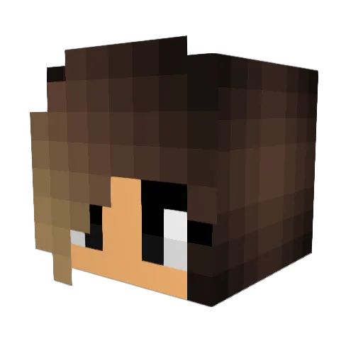 BlackKenny Minecraft avatar head, 3D render