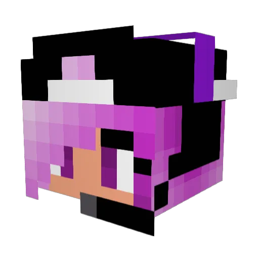 BlackLadyQueen Minecraft avatar head, 3D render
