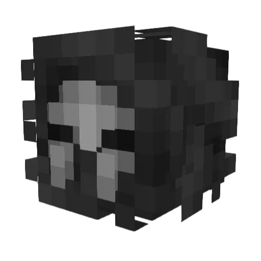 BlackLaserWolf Minecraft avatar head, 3D render
