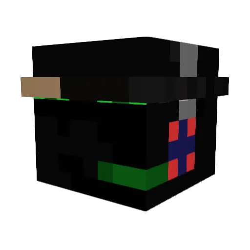 BlackLee Minecraft avatar head, 3D render
