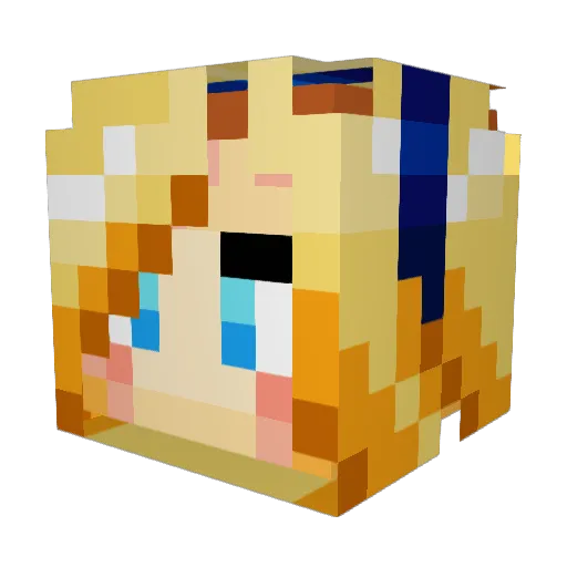 BlackLight1412 Minecraft avatar head, 3D render