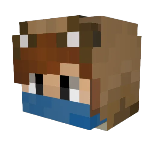 BlackLionQc Minecraft avatar head, 3D render