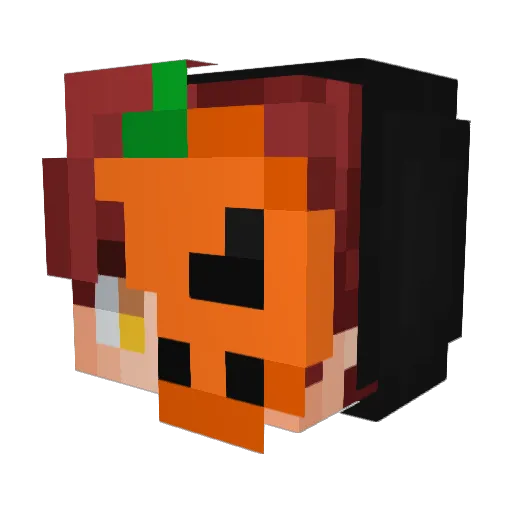 BlackList30 Minecraft avatar head, 3D render