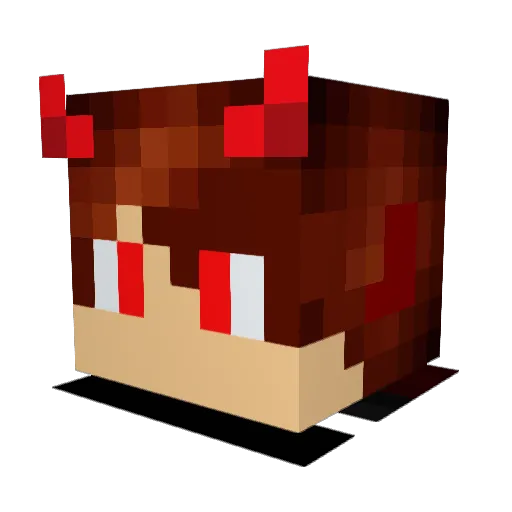 BlackLotusVP Minecraft avatar head, 3D render