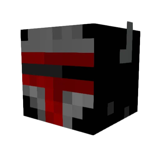 BlackMagic02 Minecraft avatar head, 3D render