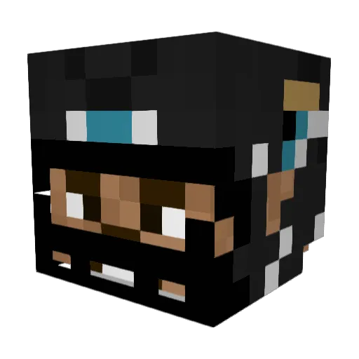 BlackMamba33823 Minecraft avatar head, 3D render