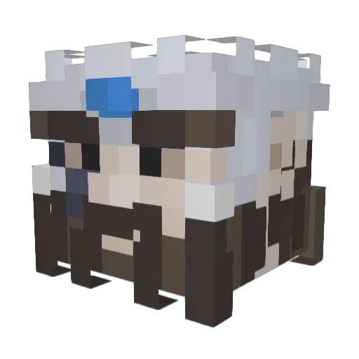 BlackMambaGames Minecraft avatar head, 3D render