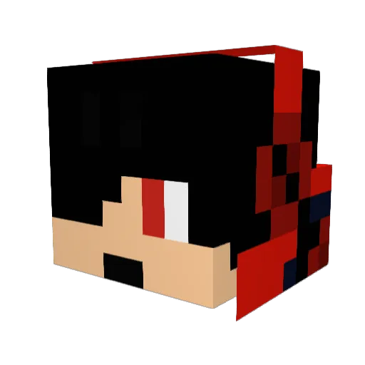 BlackMaster115 Minecraft avatar head, 3D render