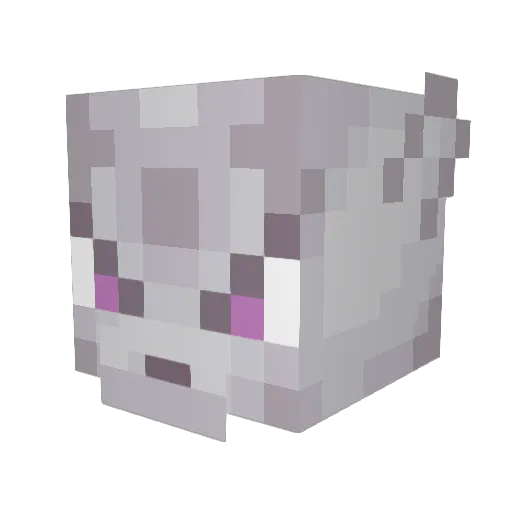 BlackMatti Minecraft avatar head, 3D render