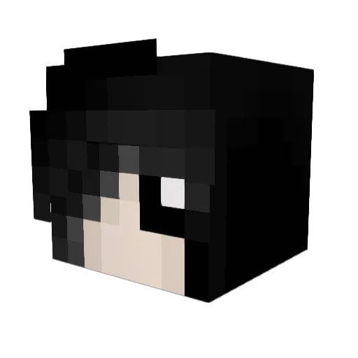BlackMetal Minecraft avatar head, 3D render