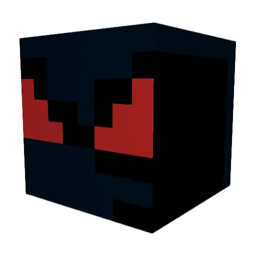 BlackMobb Minecraft avatar head, 3D render