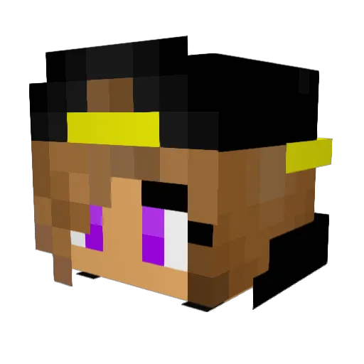 BlackModzz Minecraft avatar head, 3D render