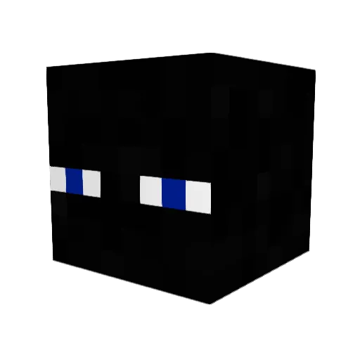 BlackMojako Minecraft avatar head, 3D render