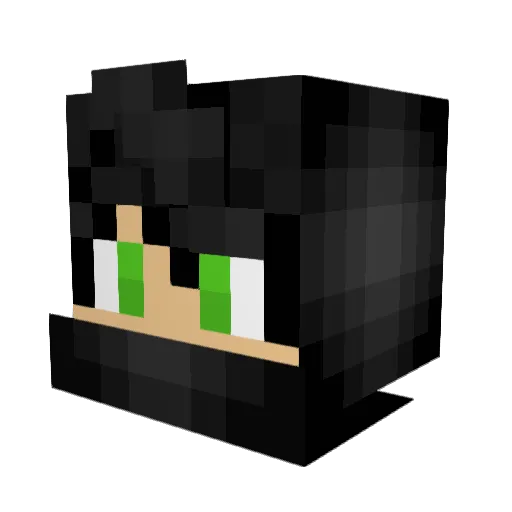 BlackMom Minecraft avatar head, 3D render