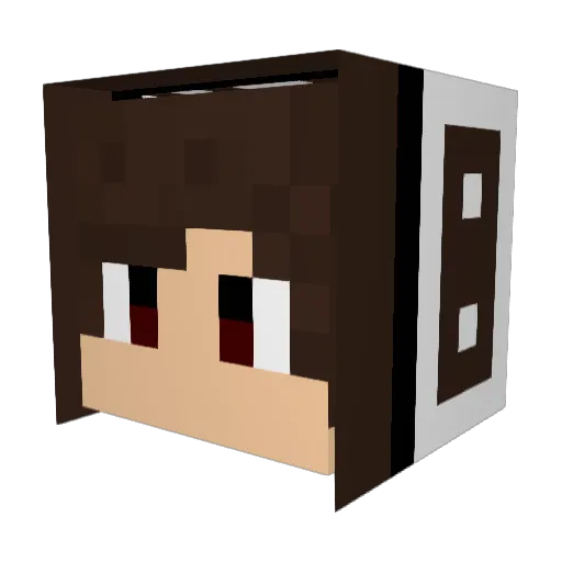 BlackMoonMoon Minecraft avatar head, 3D render