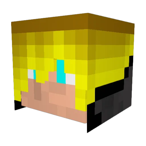BlackMorpho Minecraft avatar head, 3D render