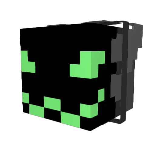 BlackMorsus Minecraft avatar head, 3D render