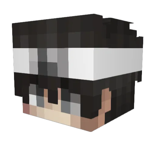 BlackMuslimPaki Minecraft avatar head, 3D render