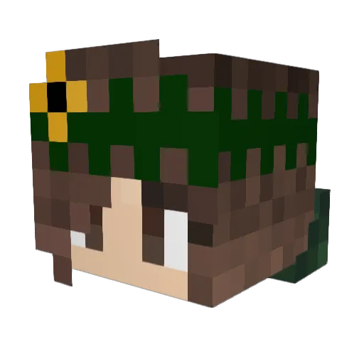 BlackNight_02 Minecraft avatar head, 3D render