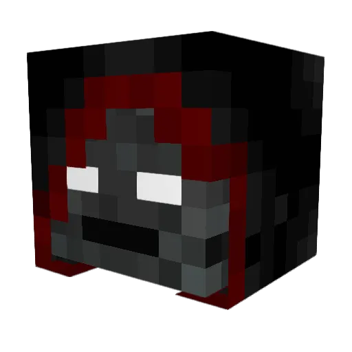 BlackNinja12 Minecraft avatar head, 3D render