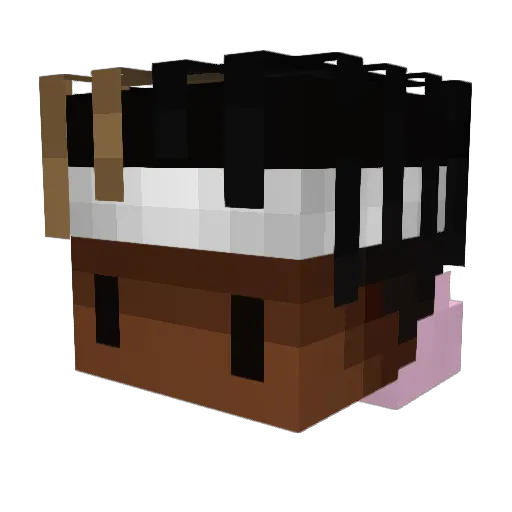 BlackOptic Minecraft avatar head, 3D render