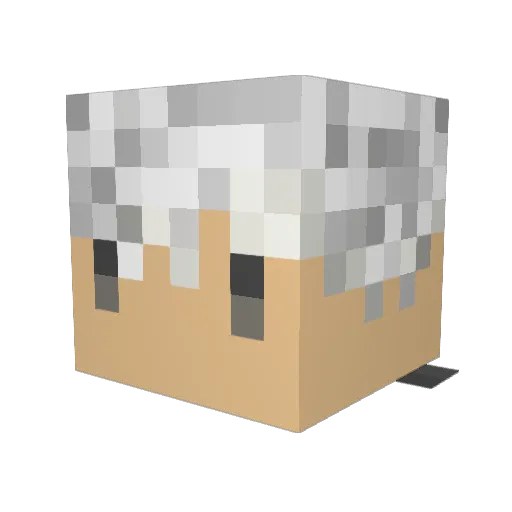BlackPainter Minecraft avatar head, 3D render