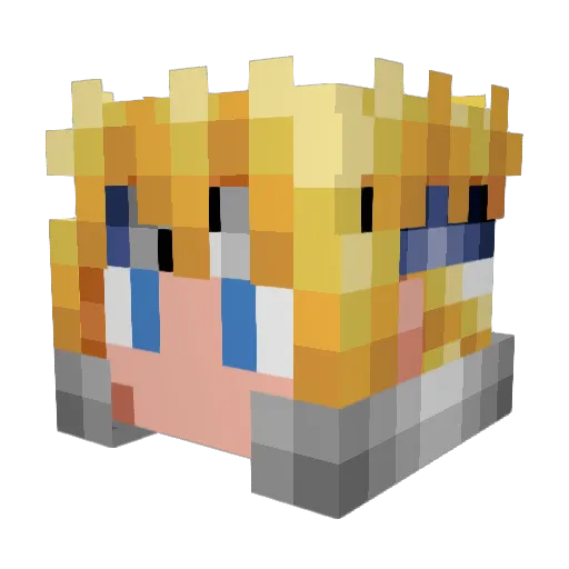 BlackPaisley Minecraft avatar head, 3D render