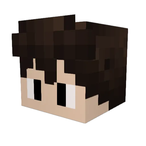 BlackParoTobi Minecraft avatar head, 3D render