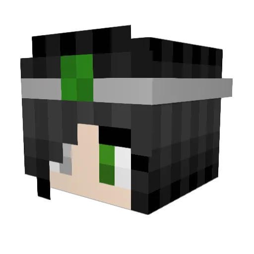 BlackPearlHD Minecraft avatar head, 3D render