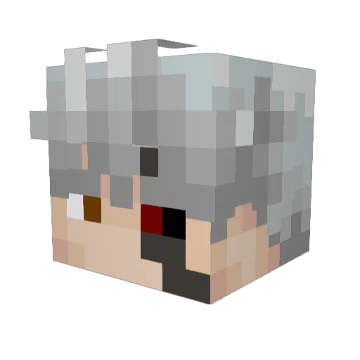 BlackPhantom12 Minecraft avatar head, 3D render