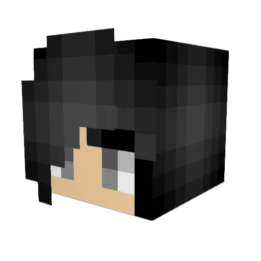 BlackPinther Minecraft avatar head, 3D render