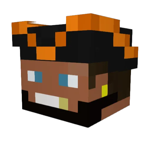 BlackPirate_ Minecraft avatar head, 3D render