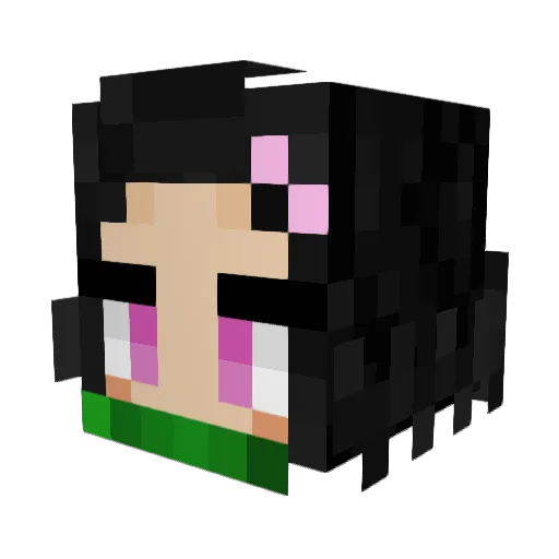 BlackPiton Minecraft avatar head, 3D render